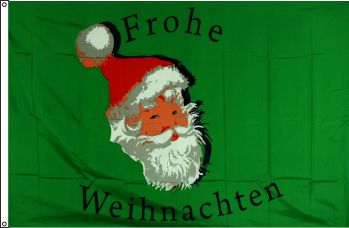 Flagge Weihnachtsmann Kopf Frohe Weihnachten 150 x 90 cm Polyester